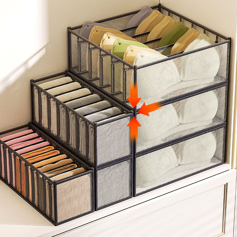Sock Organizer Tray - 下着収納ボックス ホームワードローブ 引き出し式 靴下 下着 ブラジャー