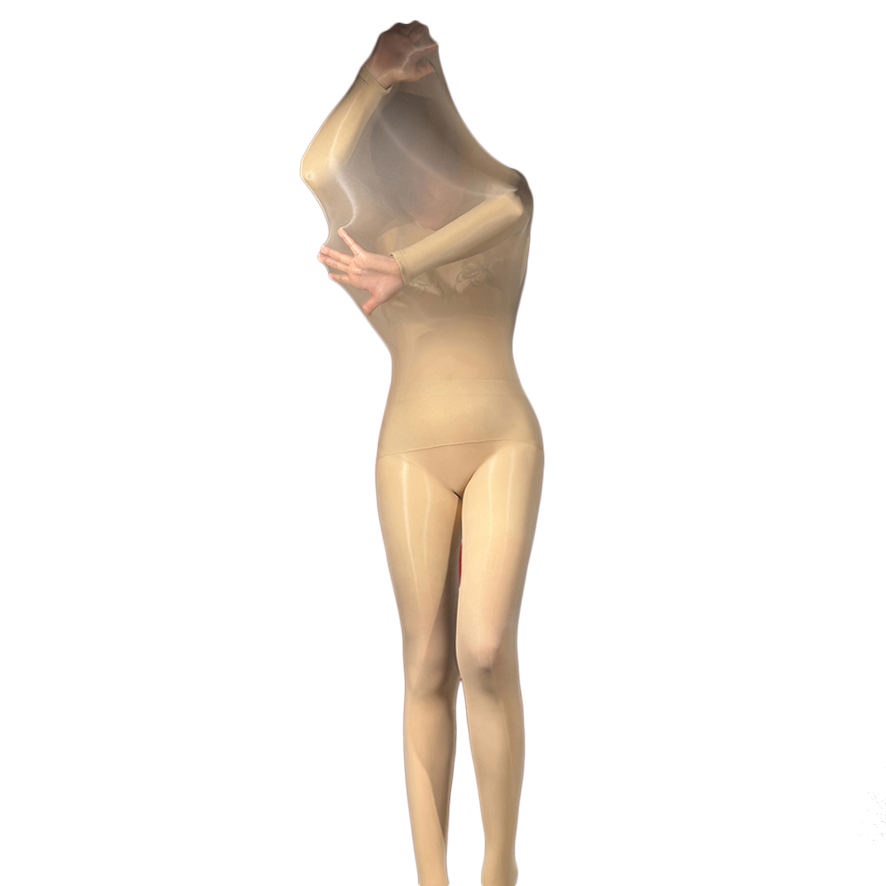 Tights Pantyhose Sheer - 女性ユニセックスセクシーなオイル光沢のあるボディスーツ薄手のシースルーボディパンストタイツコクーンボディストッキング弾性ヨーガレオタードボディコン
