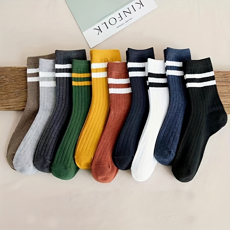 5足組 メンズ ノベルティソックス – 秋冬向けのトレンディ - Cotton Crew Sock Pack のレビューと価格