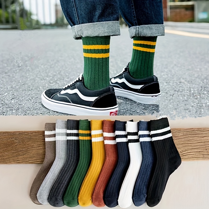 5足組 メンズ ノベルティソックス – 秋冬向けのトレンディ - Cotton Crew Sock Pack のレビューと価格