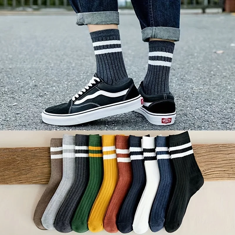 5足組 メンズ ノベルティソックス – 秋冬向けのトレンディ - Cotton Crew Sock Pack のレビューと価格