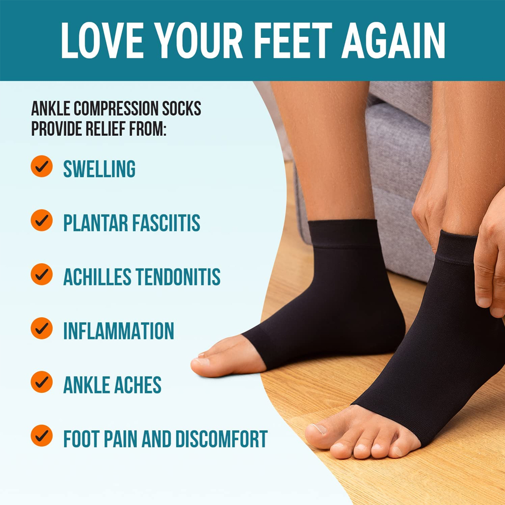 男性と女性のためのナノコンプレッションソックス、1ペア、足首 - Ankle Brace Sock のレビューと価格
