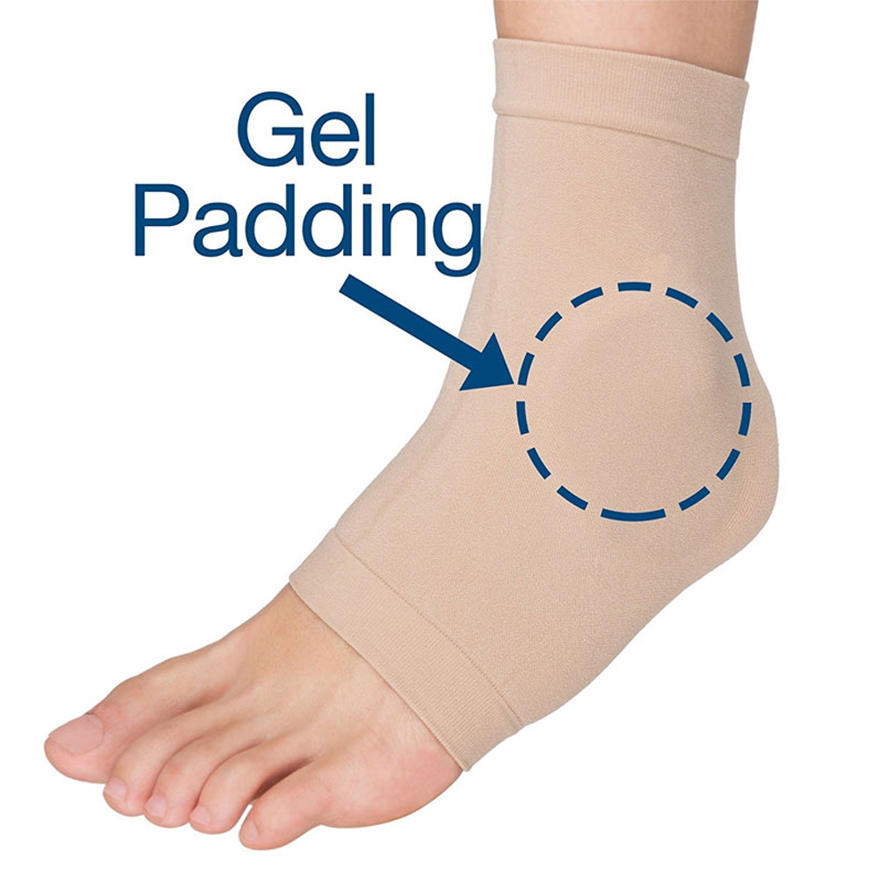 ブートゲルパッド、フック腱の足の保護のためのスリーブパッド入 - Ankle Brace Sock のレビューと価格