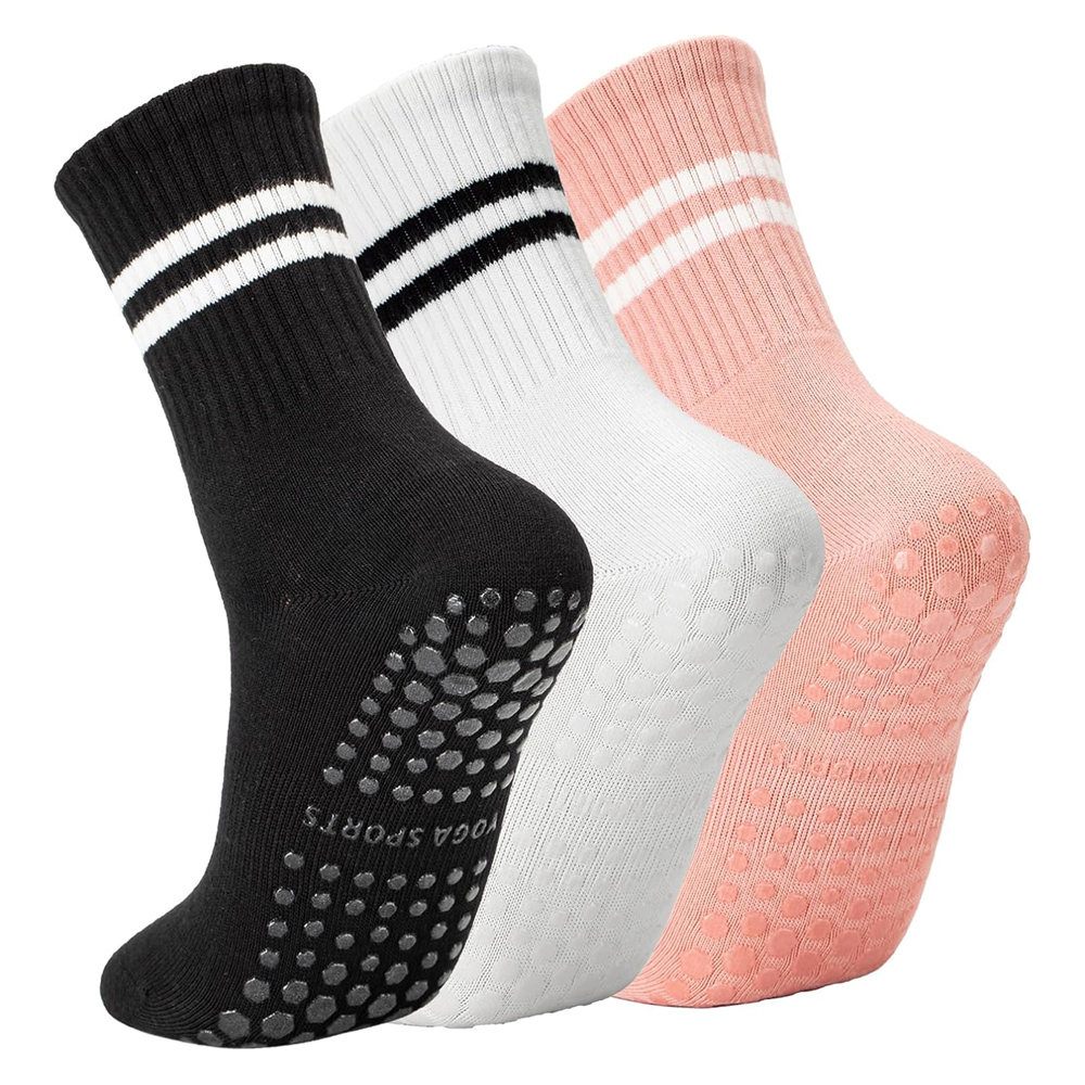 女性用グリップ付きヨガピラティスソックス、滑り止めグリップコ - Grip Sock Yoga のレビューと価格