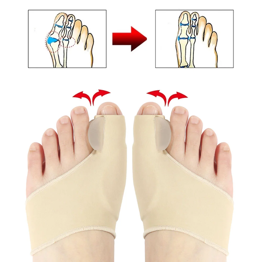 2 個足指セパレーター外反母趾腱膜瘤コレクター矯正足の骨親指 - Ankle Brace Sock のレビューと価格